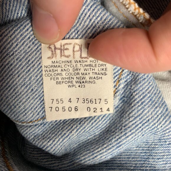 Vintage Levi's 70506 Denim Jacket Jean Stone Wash Button Front Size Medium - Picture 8 of 9